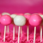 Pink and White Bridal Shower Cake Pops