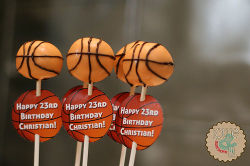 Basketball Birthday Cake Pops
