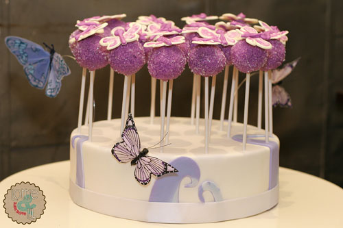 Purple Butterfly Cake Pops