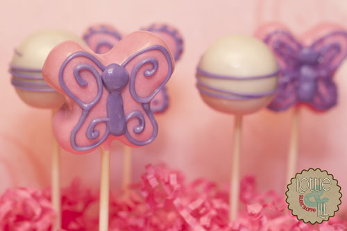 Pink and Purple Butterfly Cake Pops