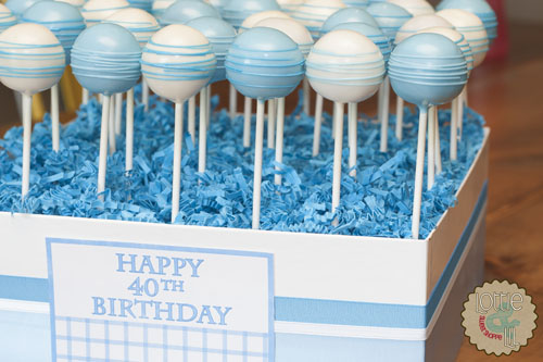 40th Birthday Cake Pops