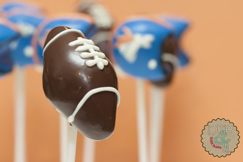 Denver Broncos Football Cake Pops