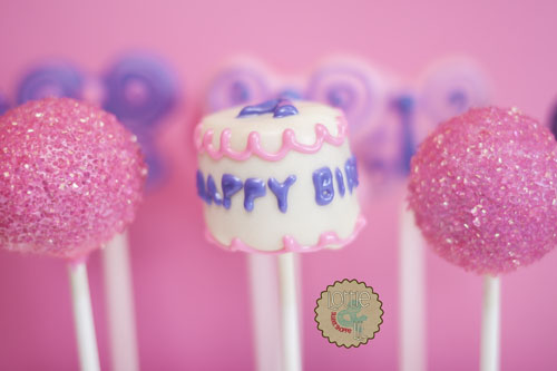Happy Birthday Cake and Sparkle Cake Pops