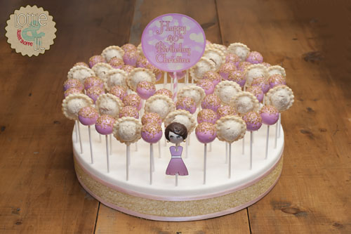 Pink and Gold Cake and Pie Pops